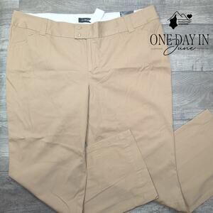Lane Bryant Khaki Flat Front Pants Size 26T